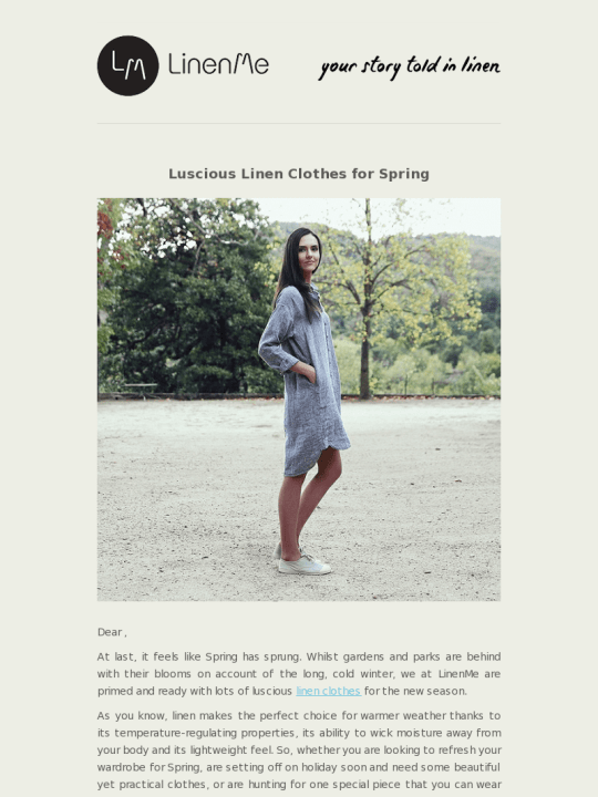 Luscious Linen Clothes for Spring